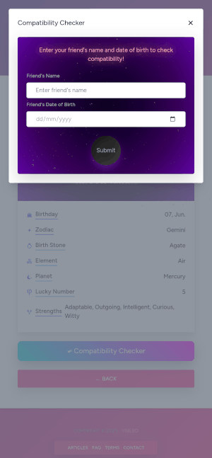 Secret message match result